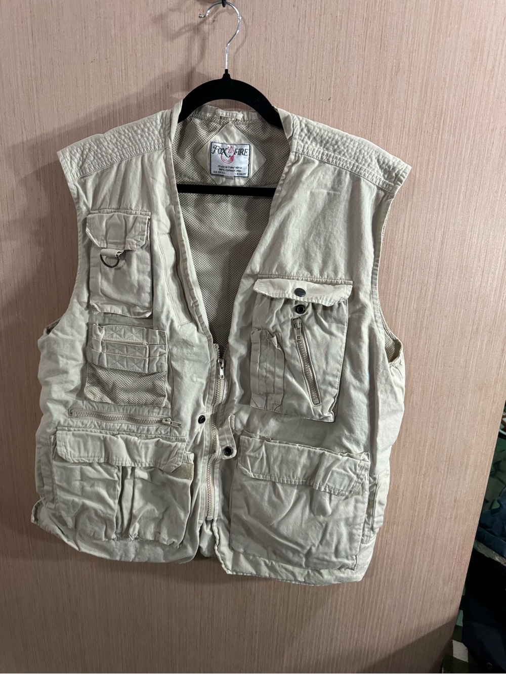 Foxfire Cream Fishing Multi-Pocket Utility Vest Size XL